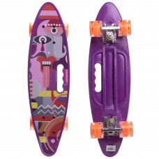 Пенні борд Penny Board круїзер пластиковий з колесами які світяться та ручкою для перенесення 24" SP-Sport SK-2306-6 бузковий