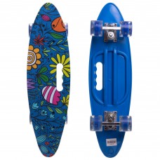 Пенні борд Penny Board круїзер пластиковий з колесами які світяться та ручкою для перенесення 24" SP-Sport SK-885-14 синій