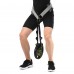 Пояс атлетичний для обтяження шкіряний з ланцюгом та карабіном EZOUS SOFT DIP BELT N-05 спинка-19см чорний-сірий