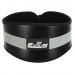 Пояс атлетичний для обтяження шкіряний з ланцюгом та карабіном EZOUS SOFT DIP BELT N-05 спинка-19см чорний-сірий