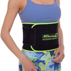 Пояс для схуднення SWEATY BELT Zelart FI-2636 ширина 20см чорний-салатовий
