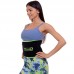 Пояс для схуднення SWEATY BELT Zelart FI-2636 ширина 20см чорний-салатовий