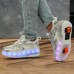 Роликові кросівки з підсвічуванням LED на двох колесах Huoleguo OB-3419 розмір 32-40 кольори в асортименті