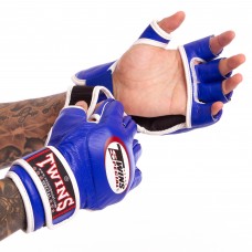 Рукавиці для змішаних єдиноборств MMA шкіряні TWINS GGL-6 M-XL кольори в асортименті