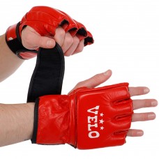 Рукавиці для змішаних єдиноборств MMA шкіряні VELO ULI-4018 S-XL кольори в асортименті