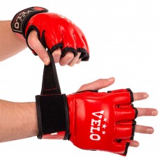 Рукавиці для змішаних єдиноборств MMA шкіряні VELO ULI-4035 S-XL кольори в асортименті