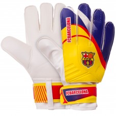 Рукавиці воротарські BALLONSTAR із символікою футбольного клубу BARCELONA FB-0187-7 розмір 7-10 жовтий-синій