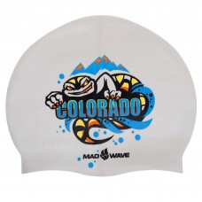 Шапочка для плавання силіконова для дорослих MadWave COLORADO M055838 срібний