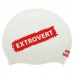 Шапочка для плавання силіконова для дорослих MadWave INTROVERT reversible M055336 чорний-білий