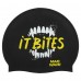 Шапочка для плавання силіконова для дорослих MadWave IT BITES M055322 чорний