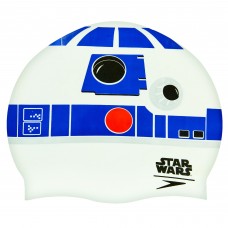 Шапочка для плавання силіконова для дорослих SPEEDO SLOGAN PRINT 808385C631 Star Wars білий-синій
