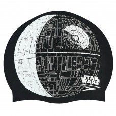 Шапочка для плавання силіконова для дорослих SPEEDO SLOGAN PRINT 808385C852 Star Wars Death Star чорний-сірий