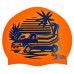 Шапочка для плавання силіконова для дорослих SPEEDO SLOGAN PRINT 808385C859 помаранчевий-синій