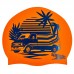 Шапочка для плавання силіконова для дорослих SPEEDO SLOGAN PRINT 808385C859 помаранчевий-синій