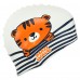 Шапочка для плавання силіконова юніорська MadWave Junior TIGER M057315 білий