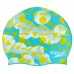 Шапочка для плавання силіконова юніорська SPEEDO JUNIOR SLOGAN PRINT 808386B955 блакитний-жовтий