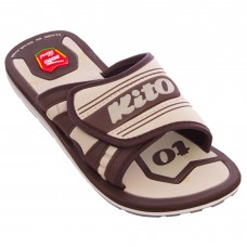 Шльопанці дитячі для хлопчиків KITO KCE776-D.BROWN розмір 32-35 коричневий-бежевий