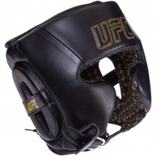 Шолом боксерський в мексиканському стилі шкіряний UFC PRO Prem Lace Up UHK-75054 S-M чорний