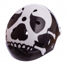 Шолом казанок захисний Zelart SKULL SK-5616-015 L-54-56 чорний-білий