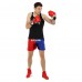 Шорти для тайського боксу та кікбоксингу TWN KICKBOXING BO-9950 M-XL червоний-синій