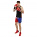 Шорти для тайського боксу та кікбоксингу TWN KICKBOXING BO-9950 M-XL червоний-синій