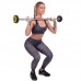 Штанга фіксована пряма поліуретанова Zelart Urethane Barbell TA-2689-10 довжина-103см 10кг чорний-салатовий