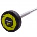 Штанга фіксована пряма поліуретанова Zelart Urethane Barbell TA-2689-15 довжина-104см 15кг чорний-салатовий