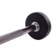Штанга фіксована пряма поліуретанова Zelart Urethane Barbell TA-2689-15 довжина-104см 15кг чорний-салатовий