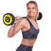 Штанга фіксована пряма поліуретанова Zelart Urethane Barbell TA-2689-15 довжина-104см 15кг чорний-салатовий