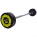 Штанга фіксована пряма поліуретанова Zelart Urethane Barbell TA-2689-35 довжина-110см 35кг чорний-салатовий