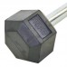 Штанга фіксована пряма прогумована Record Rubber Hexagon Barbell TA-6230-15 довжина-95см 15кг чорний
