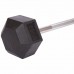 Штанга фіксована пряма прогумована Record Rubber Hexagon Barbell TA-6230-25 довжина-95см 25кг чорний