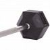 Штанга фіксована пряма прогумована Record Rubber Hexagon Barbell TA-6230-25 довжина-95см 25кг чорний