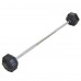 Штанга фіксована пряма прогумована Record Rubber Hexagon Barbell TA-6230-30 довжина-95см 30кг чорний