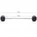 Штанга фіксована пряма прогумована Record Rubber Hexagon Barbell TA-6230-40 довжина-95см 40кг чорний