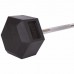Штанга фіксована пряма прогумована Record Rubber Hexagon Barbell TA-6230-45 довжина-95см 45кг чорний