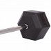 Штанга фіксована пряма прогумована Record Rubber Hexagon Barbell TA-6230-50 довжина-95см 50кг чорний