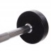 Штанга фіксована пряма прогумована Zelart Rubber Coated Barbell TA-2685-10 довжина-95см 10кг чорний