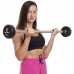 Штанга фіксована пряма прогумована Zelart Rubber Coated Barbell TA-2685-10 довжина-95см 10кг чорний