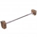Штанга фіксована пряма прогумована Zelart Rubber Coated Barbell TA-2685-10 довжина-95см 10кг чорний