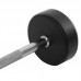 Штанга фіксована пряма прогумована Zelart Rubber Coated Barbell TA-2685-25 довжина-95см 25кг чорний