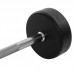 Штанга фіксована пряма прогумована Zelart Rubber Coated Barbell TA-2685-30 довжина-95см 30кг чорний