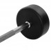 Штанга фіксована пряма прогумована Zelart Rubber Coated Barbell TA-2685-35 довжина-95см 35кг чорний