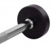 Штанга фіксована пряма прогумована Zelart Rubber Coated Barbell TA-2685-5 довжина-95см 5кг чорний