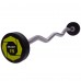 Штанга фіксована вигнута поліуретанова Zelart Urethane Barbell TA-2690-15 довжина-104см 15кг чорний-салатовий