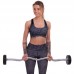 Штанга фіксована вигнута поліуретанова Zelart Urethane Barbell TA-2690-15 довжина-104см 15кг чорний-салатовий
