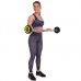 Штанга фіксована вигнута поліуретанова Zelart Urethane Barbell TA-2690-15 довжина-104см 15кг чорний-салатовий