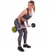 Штанга фіксована вигнута поліуретанова Zelart Urethane Barbell TA-2690-15 довжина-104см 15кг чорний-салатовий