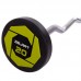 Штанга фіксована вигнута поліуретанова Zelart Urethane Barbell TA-2690-20 довжина-104см 20кг чорний-салатовий