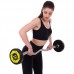 Штанга фіксована вигнута поліуретанова Zelart Urethane Barbell TA-2690-20 довжина-104см 20кг чорний-салатовий